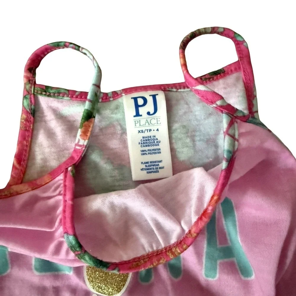 The Children's Place Girls 2 Piece Cami Short Sleep Pajama Set Aloha Sizes XS